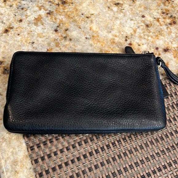 Coach Black Leather Wristlet - Picture 3 of 5